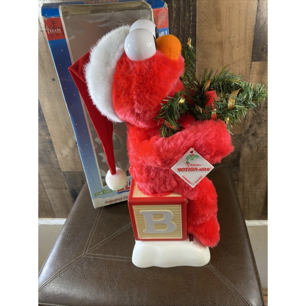 Vintage 1998 Telco Elmo Animated Christmas Figure Plush Sesame Street Jim Henson - Picture 8 of 17